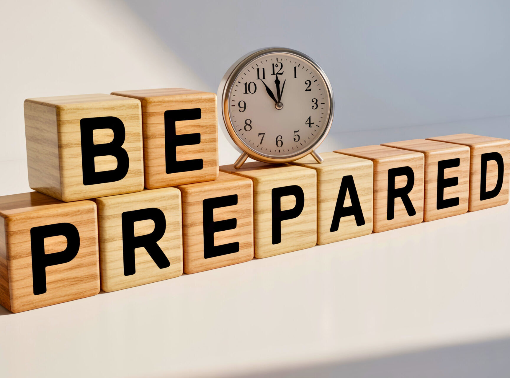 Be prepared.